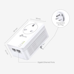 TP-LINK TL-PA7027P KIT AV1000 Powerline Adapter Kit 2-Port
