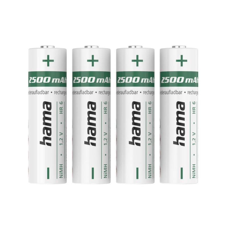 HAMA 00223531 2500mAh AA Rechargeable Batteries (4-pack)