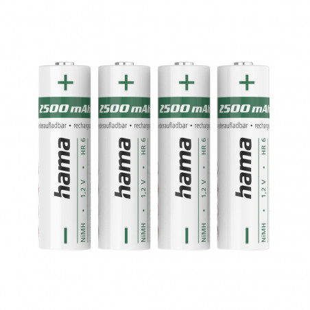 HAMA 00223531 2500mAh AA Rechargeable Batteries (4-pack)