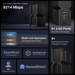 TP-LINK ARCHER BE550 Tri-Band Wi-Fi 7 Router