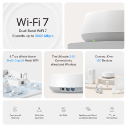 TP-LINK Deco BE25 3-Pack Dual-Band Mesh Wi-Fi System