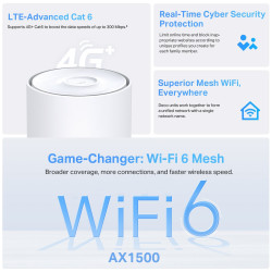 TP-LINK Deco X10-4G AX1500 Whole Home Mesh WiFi 6 System