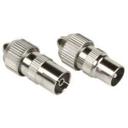 HAMA 00205211 Coaxial Connector Set 2-Piece Metal Screw