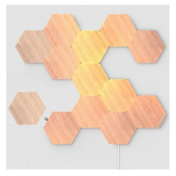 Nanoleaf Elements Hexagons Starter Kit (13-Panel) White Wood Grain