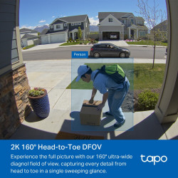 TP-LINK TAPO D210 2K 3MP Smart Battery Video Doorbell with Chime