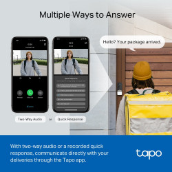 TP-LINK TAPO D230S1 2K 5MP Smart Video Doorbell Kit with Hub