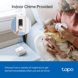 TP-LINK TAPO D230S1 2K 5MP Smart Video Doorbell Kit with Hub
