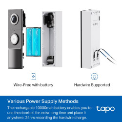 TP-LINK TAPO D235 2K 5MP Smart Battery Video Doorbell with Chime