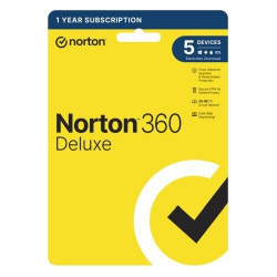 Norton 360 Deluxe 5 Device 1 Year Subscription Antivirus Software