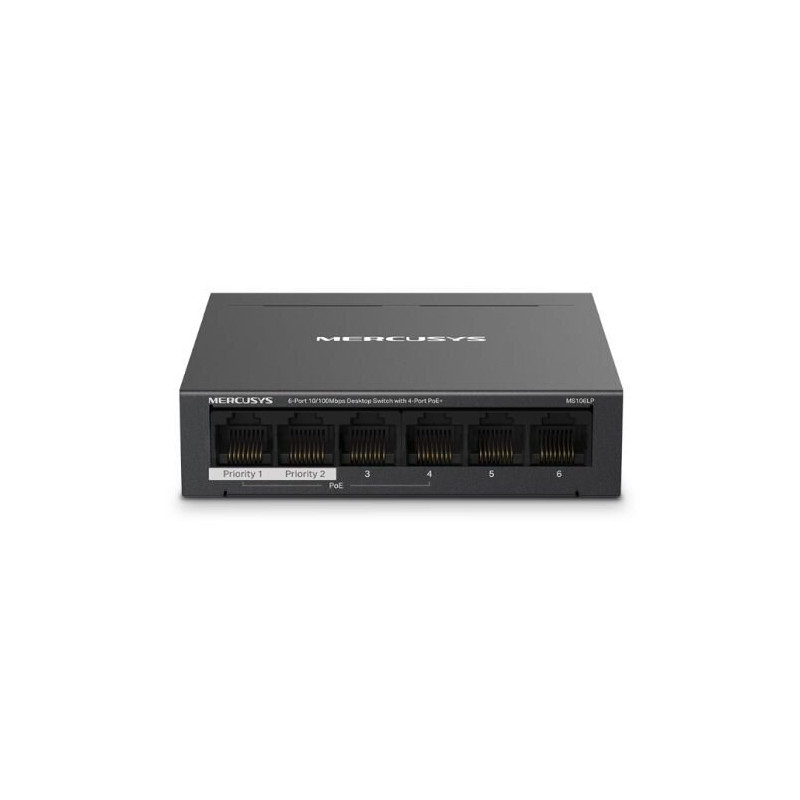 MERCUSYS MS106LP 6-Port 10/100Mbps PoE+ Desktop Switch