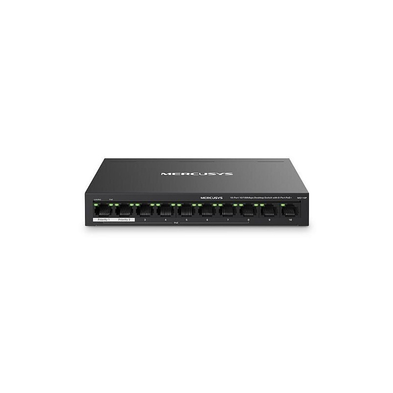 MERCUSYS MS110P 10-Port 10/100Mbps PoE+ Switch