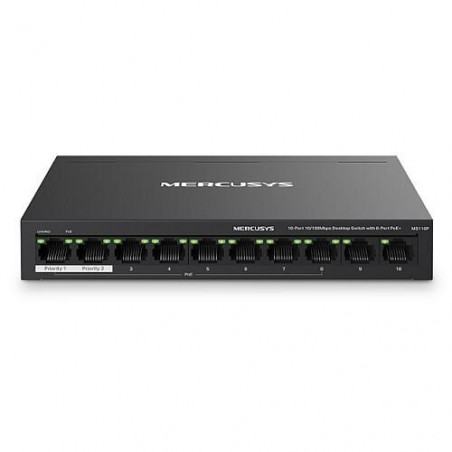 MERCUSYS MS110P 10-Port 10/100Mbps PoE+ Switch