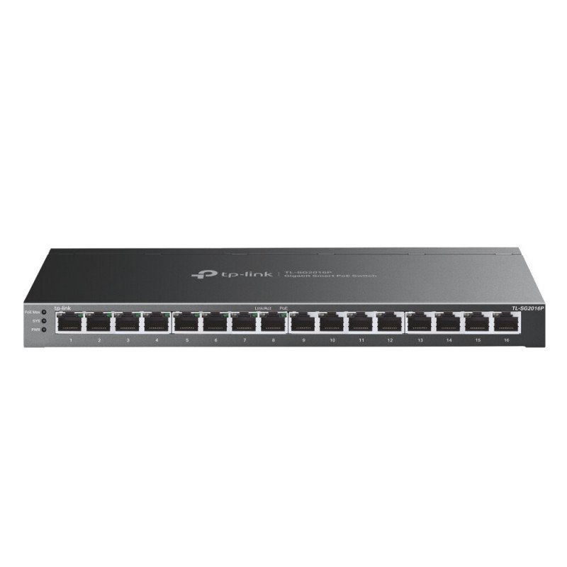 TP-LINK SG2016P 16-Port Gigabit Smart Switch with 8-Port PoE+