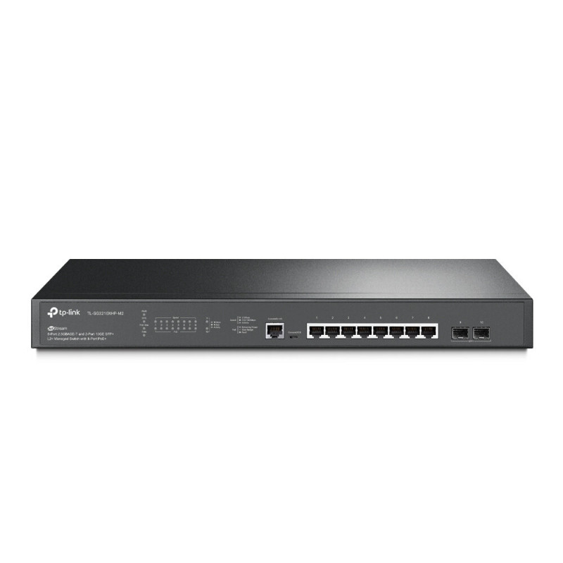 TP-LINK TL-SG3210XHP-M2 8-Port 2.5GBASE-T, 2-Port 10GE SFP+ Managed Switch with 8-Port PoE+