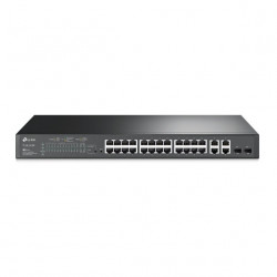 TP-LINK TL-SL2428P 24-Port 10/100Mbps PoE+ Smart Switch with 4 Gigabit Ports and 2 SFP Slots