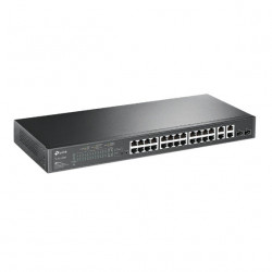 TP-LINK TL-SL2428P 24-Port 10/100Mbps PoE+ Smart Switch with 4 Gigabit Ports and 2 SFP Slots