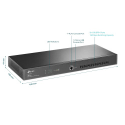 TP-LINK TL-SX3008F 8-Port 10GE SFP+ L2+ Managed Switch