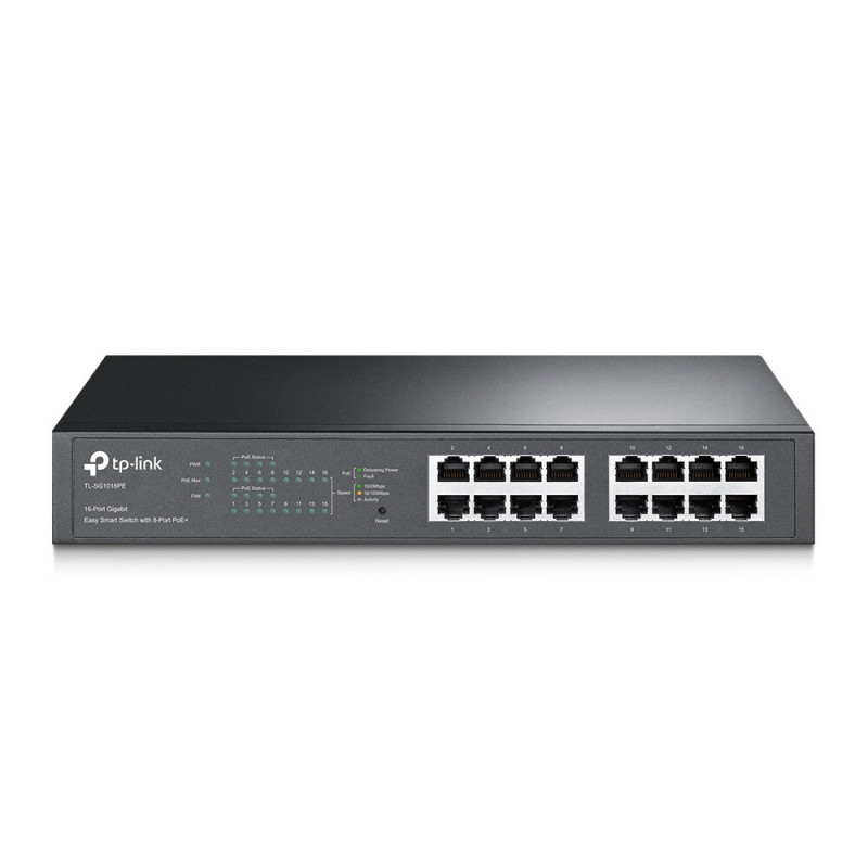 TP-LINK TL-SG1016PE 16-Port Gigabit Easy Smart Switch with 8-Port PoE+ (150W)