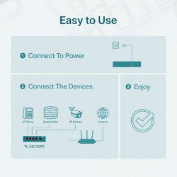 TP-LINK TL-SG105PE 5-Port Gigabit PoE+ Easy Smart Switch