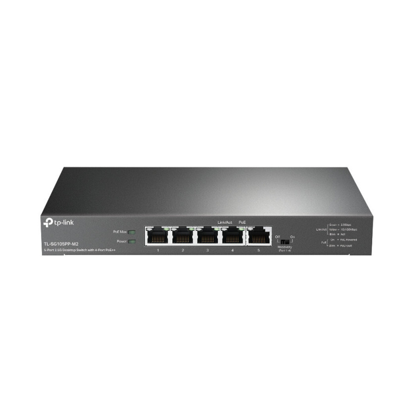 TP-LINK TL-SG105PP-M2 5-Port 2.5G PoE++ Desktop Switch