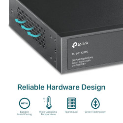 TP-LINK TL-SG1428PE 28-Port Gigabit PoE+ Smart Switch with 2 SFP Ports