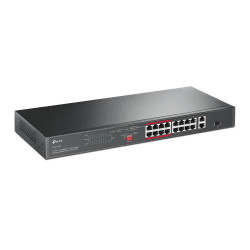 TP-LINK TL-SL1218P 16-Port 10/100Mbps + 2-Port Gigabit PoE+ Rackmount Switch