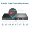 TP-LINK TL-SL1218P 16-Port 10/100Mbps + 2-Port Gigabit PoE+ Rackmount Switch