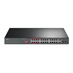 TP-LINK TL-SL1226P 24-Port 10/100Mbps + 2-Port Gigabit PoE+ Switch