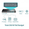 TP-LINK TL-SL1226P 24-Port 10/100Mbps + 2-Port Gigabit PoE+ Switch