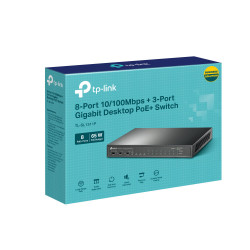 TP-LINK TL-SL1311P 8-Port 10/100Mbps + 3-Port Gigabit PoE+ Desktop Switch