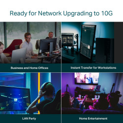 TP-LINK TL-SX1008 8-Port 10G Multi-Gigabit Desktop/Rackmount Switch