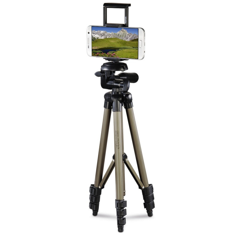 HAMA 00004619 106cm Tripod with 3D Tilt Head and Phone/Tablet Holder