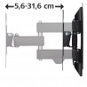 HAMA 00118101 Full Motion TV Wall Bracket, Up to 48", 20kg, Tilt & Swivel