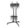 HAMA 00220874 Height-Adjustable TV Trolley, Up to 75", 40kg, VESA 600x400