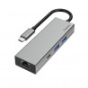 HAMA 00200108 3-Port USB-C Hub with Gigabit Ethernet