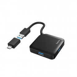 HAMA 00200116 4-Port USB 3.2 Gen 1 Hub with USB-C Adapter