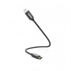 HAMA 00201601 USB-C to Lightning Cable, 20cm, Black