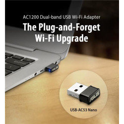 ASUS USB-AC53 NANO AC1200 Dual-Band Wireless USB Adapter