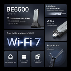TP-LINK ARCHER TBE400UH Tri-Band Wi-Fi 7 USB Adapter