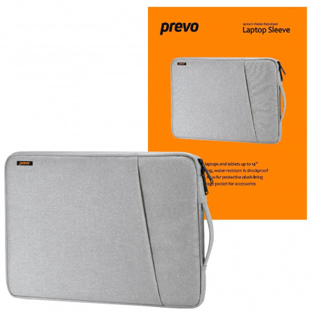 PREVO LB007 14-Inch Laptop Sleeve Light Grey