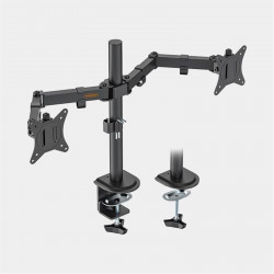 VONHAUS 3005116 Dual Monitor Stand for 13-32 Inch Screens with Height Adjustment, Tilt, Rotation & Swivel