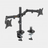 VONHAUS 3005116 Dual Monitor Stand for 13-32 Inch Screens with Height Adjustment, Tilt, Rotation & Swivel