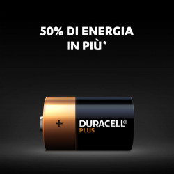 DURACELL MN1300B2PP Plus Power Alkaline D Batteries (2 Pack)