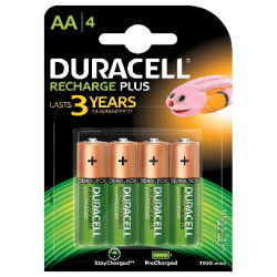 DURACELL DURHR6B4-1300SC 1300mAh 4-Pack AA Rechargeable Batteries