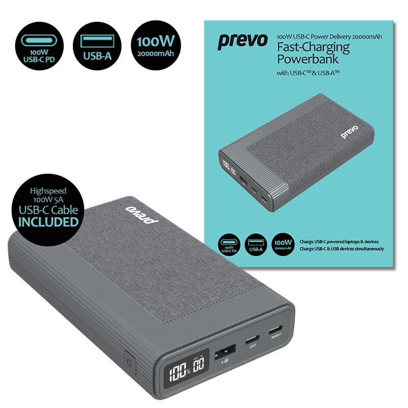 PREVO AD10C 100W 20000mAh Power Bank
