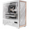 ANTEC Flux PRO Full Tower PC Case with Tempered Glass, White/Wood