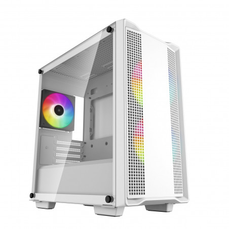 DEEPCOOL CC360 ARGB White Mini Tower PC Case with 3x 120mm ARGB Fans