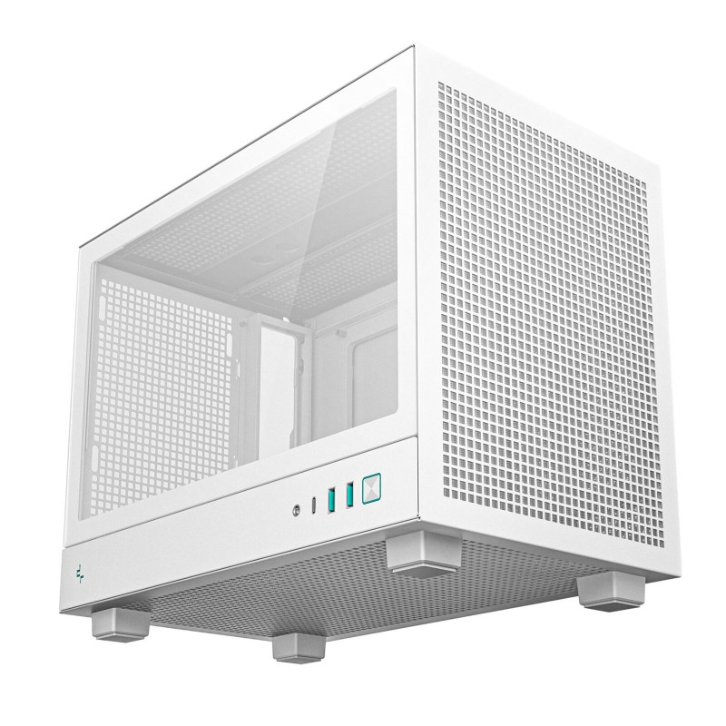 DEEPCOOL CH160 White Micro-ATX PC Case with Tempered Glass