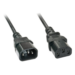 LINDY 30331 2m IEC C13 to IEC C14 Mains Extension Cable