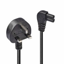 LINDY 30454 0.5m IEC C7 Right Angle Mains Extension Cable